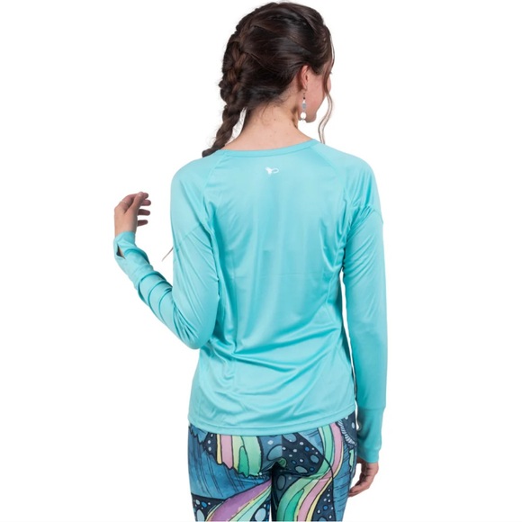 NWT FisheWear Backcast Sunshirt in Aqua; Size Small - Picture 2 of 14